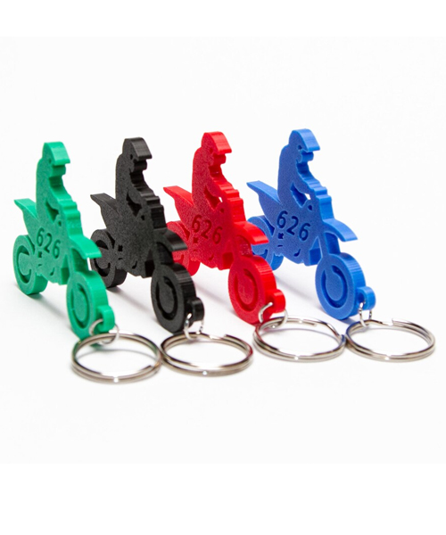 Personalisierte Motocross Dreck Fahrrad Nummer Schluesselanhaenger